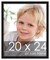 20x24 Modernist Black Picture Frame - UV Acrylic, Foam Board Backing, Hanging Hardware